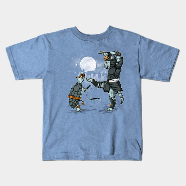 Claws vs Nunchucks Kids T-Shirt by LivMat